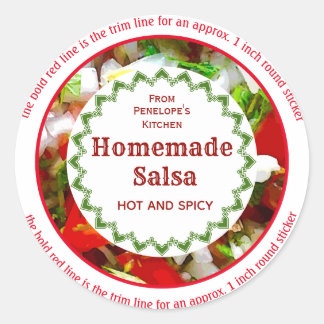 Trim om 1 inch Homemade Salsa Canning Labels te pa