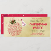 Trim-The-Tree, Rood en Goud Kerstfeest Kaart (Voorkant / Achterkant)