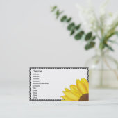 Trimestre Carte de visite de tournesol - Horizonta (Debout devant)