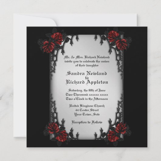 Trimestre français Faire-part de mariage à thème F (Devant)