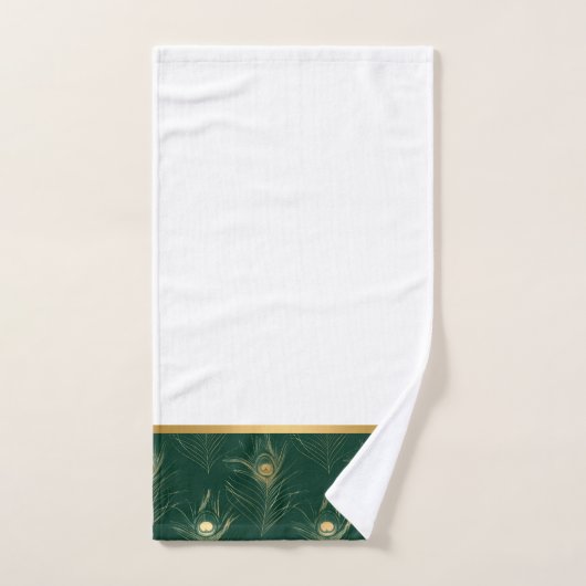 TRIMMED EMERALD GOLD BATHROOM TOWEL SET BAD HANDDOEK (Handdoek)
