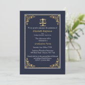 Trimmed in Gold Justice Scale Invitations de gradu (Debout devant)