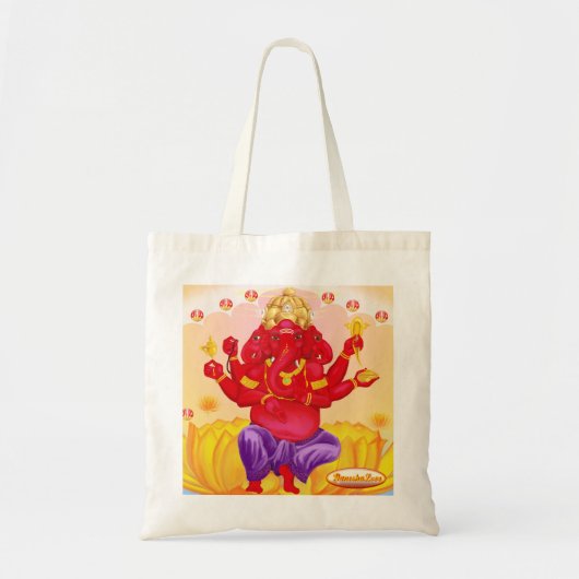 Trimukah Ganesha canvas Tote Bag (Voorkant)