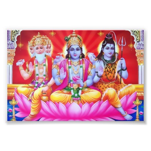 Trimurti Print (6 x 4 inch) Foto Afdruk (Voorkant)