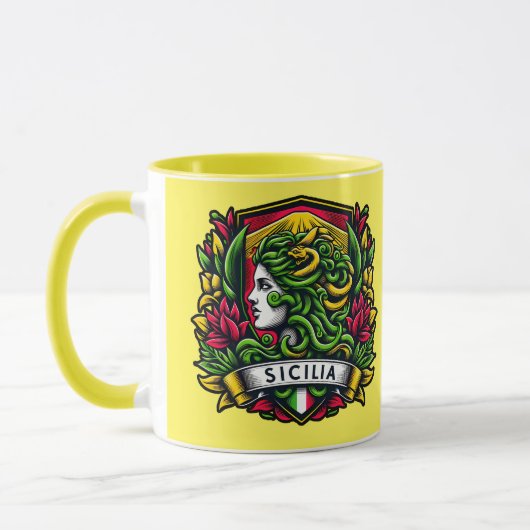 Trinacria sicilienne Mug (Gauche)