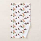 Trini Noël FESTIF sur BLANC (Serviette à main)