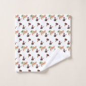 Trini Noël FESTIF sur BLANC (Gant de toilette)