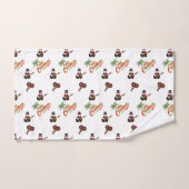 Trini Noël FESTIF sur BLANC (Serviette à main)