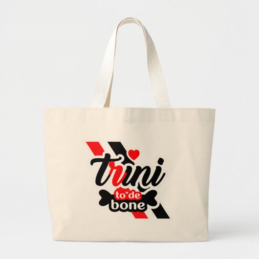 Trini Tot op het Bot Grote Tote Bag (Voorkant)