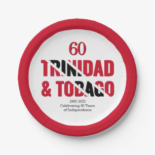 TRINIDAD 60e Jubileum Onafhankelijkheid Papieren Bordje