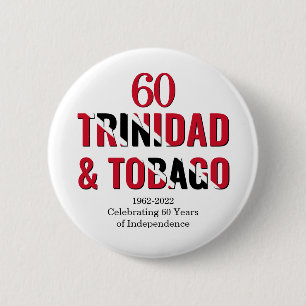 TRINIDAD 60e Jubileum Onafhankelijkheid Ronde Button 5,7 Cm