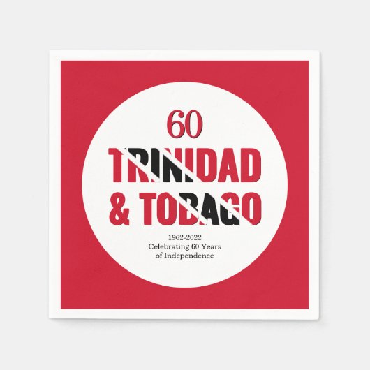 TRINIDAD 60e Jubileum Onafhankelijkheid Servet (Voorkant)