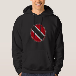 Trinidad Artistieke Cricketbal Met Trinidad Vlag Hoodie