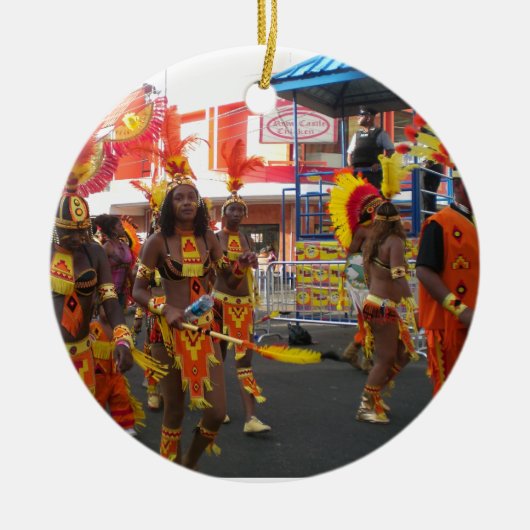 Trinidad Carnival Keramisch Ornament (Voorkant)