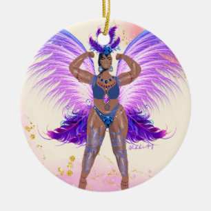 Trinidad Carnival Queen - Tropisch Poster Ornament