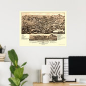 Trinidad, CO Panoramic Map - 1882 Poster (Thuiskantoor)