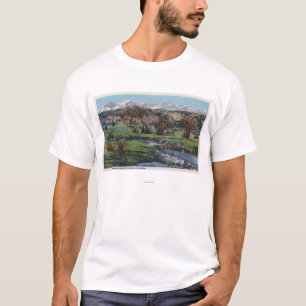 Trinidad, Colorado - Snowy Range & Valley Uitzicht T-shirt