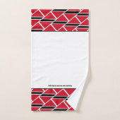 TRINIDAD DRAPEAU Écriture Customisée BLANC Trini (Serviette à main)