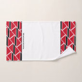 TRINIDAD DRAPEAU Écriture Customisée BLANC Trini (Serviette à main)