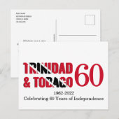 TRINIDAD EN TOBAGO 60e Onafhankelijkheidsjubileum Briefkaart (Voorkant / Achterkant)