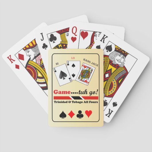 Trinidad en Tobago All Fours Game Speelkaarten (Achterkant)