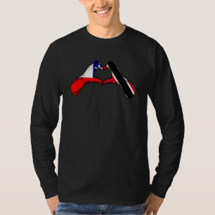 Trinidad en Tobago Chili Vlag Hart Mix Erfgoed T-shirt