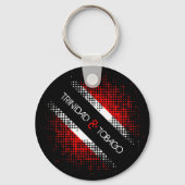 Trinidad en Tobago Dot Pattern met naam Sleutelhanger (Achterkant)