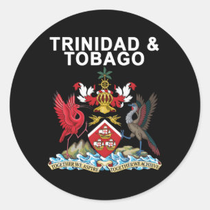 Trinidad en Tobago Embleem Ronde Sticker