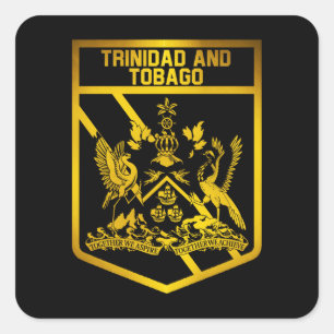 Trinidad en Tobago Emblem Vierkante Sticker