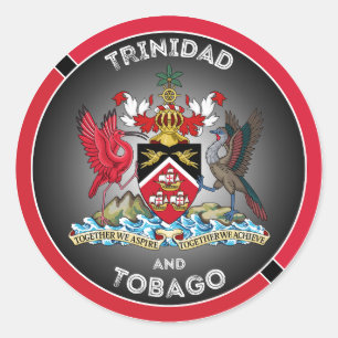 Trinidad en Tobago Erfgoed Embleem Ronde Sticker