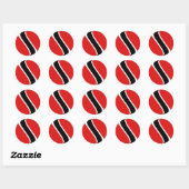 Trinidad en Tobago Fisheye Flag Sticker (Vel)