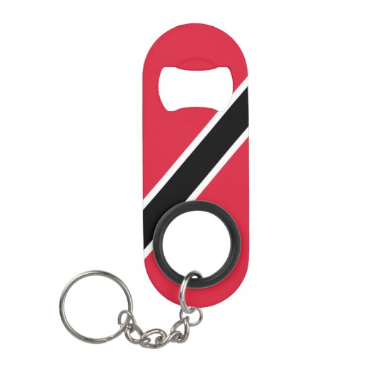 Trinidad en Tobago Flag Red Black White Patriotic Mini Flessenopener (Voorkant)