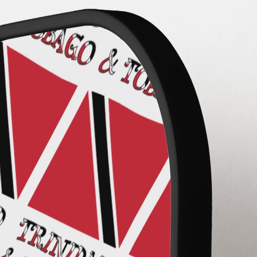 Trinidad en Tobago Flag Tiled Red Personalisatie Pickleball Paddle (Links Detail)