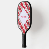 Trinidad en Tobago Flag Tiled Red Personalisatie Pickleball Paddle (Links)