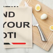 Trinidad en Tobago houden kalm en eten uw Roti Theedoek (Quarter Fold)