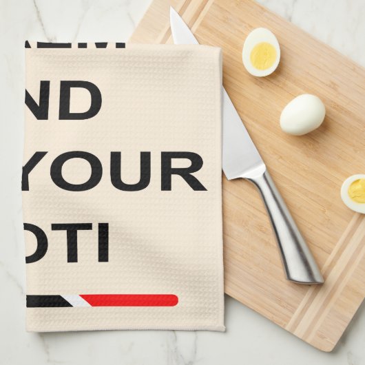 Trinidad en Tobago houden kalm en eten uw Roti Theedoek (Quarter Fold)