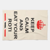 Trinidad en Tobago houden kalm en eten uw Roti Theedoek (Horizontaal)