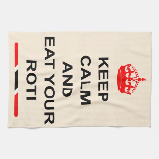 Trinidad en Tobago houden kalm en eten uw Roti Theedoek (Horizontaal)