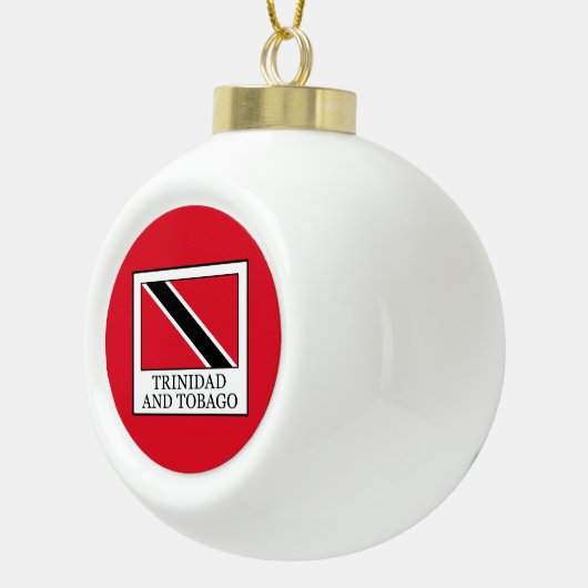 Trinidad en Tobago Keramische Bal Ornament (Rechts)
