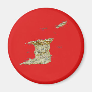 Trinidad en Tobago Map Magnet Magneet