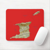 Trinidad en Tobago Map Mousepad Muismat (Met muis)