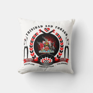 Trinidad en Tobago National Pride Emblem on White Kussen