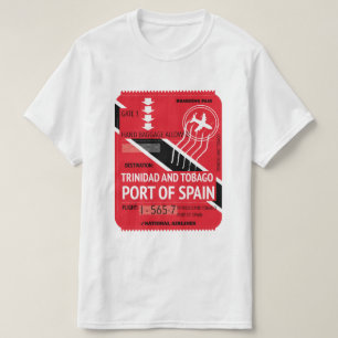 Trinidad en Tobago Port of Spain reis ticket T-shirt