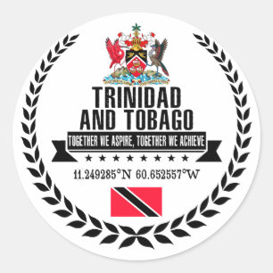 Trinidad en Tobago Ronde Sticker