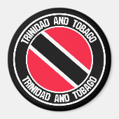 Trinidad en Tobago Round Emblem Magneet (Voorkant)