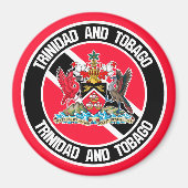 Trinidad en Tobago Round Emblem Magneet (Voorkant)
