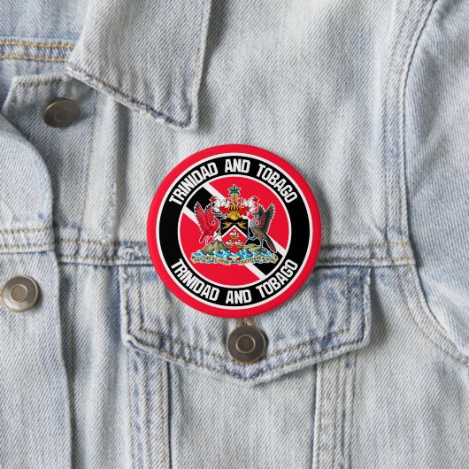 Trinidad en Tobago Round Emblem Ronde Button 7,6 Cm (In situ)