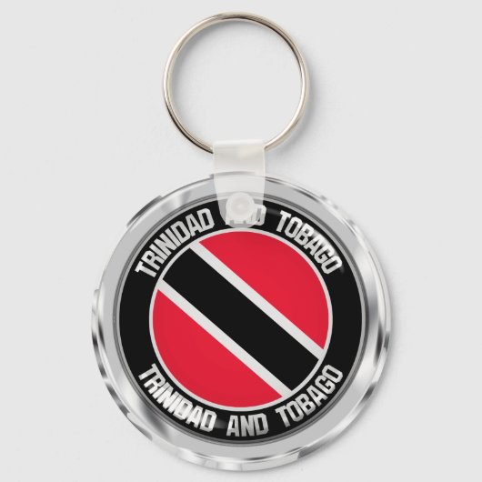 Trinidad en Tobago Round Emblem Sleutelhanger (Voorkant)