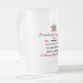 Trinidad en Tobago Souvenir Matglas Bierpul (Voorkant links)