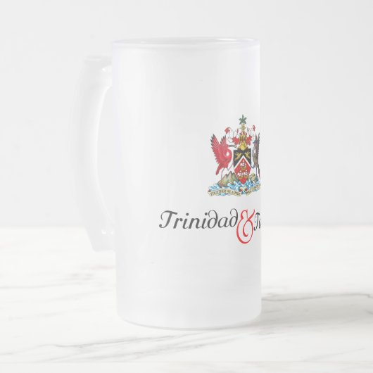 Trinidad en Tobago Souvenir Matglas Bierpul (Voorkant links)